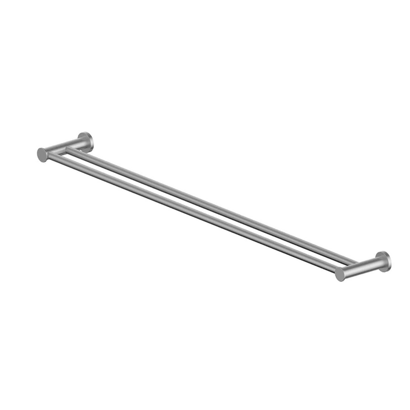 Greens Reason Double Towel Rail - Brushed Stainless