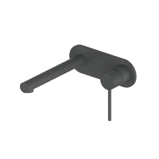 Greens Mika Wall Basin Mixer Set w/Plate - Gun Metal - 212125219