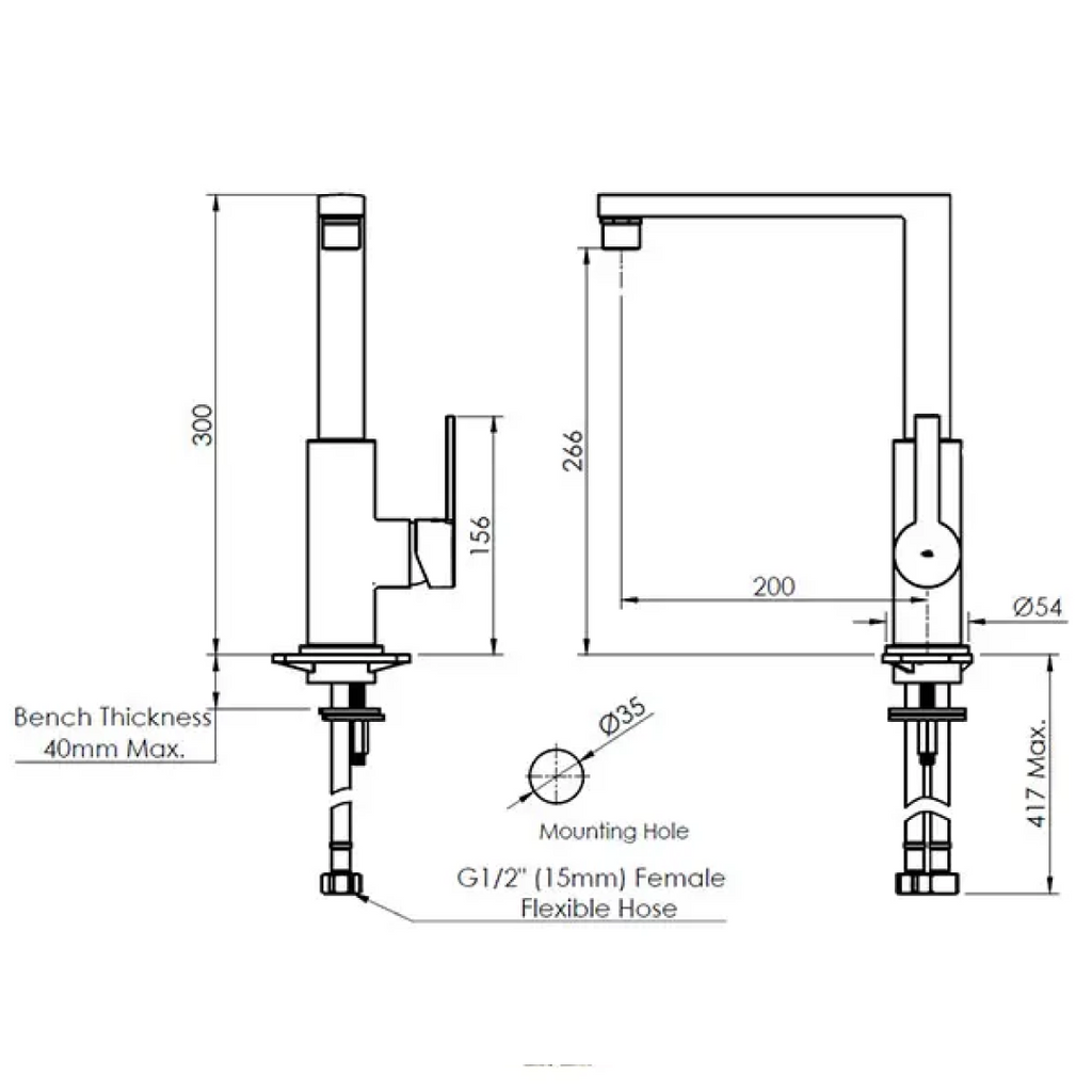 Greens Optima Sink Mixer with Smart Aerator - Chrome - 19203540