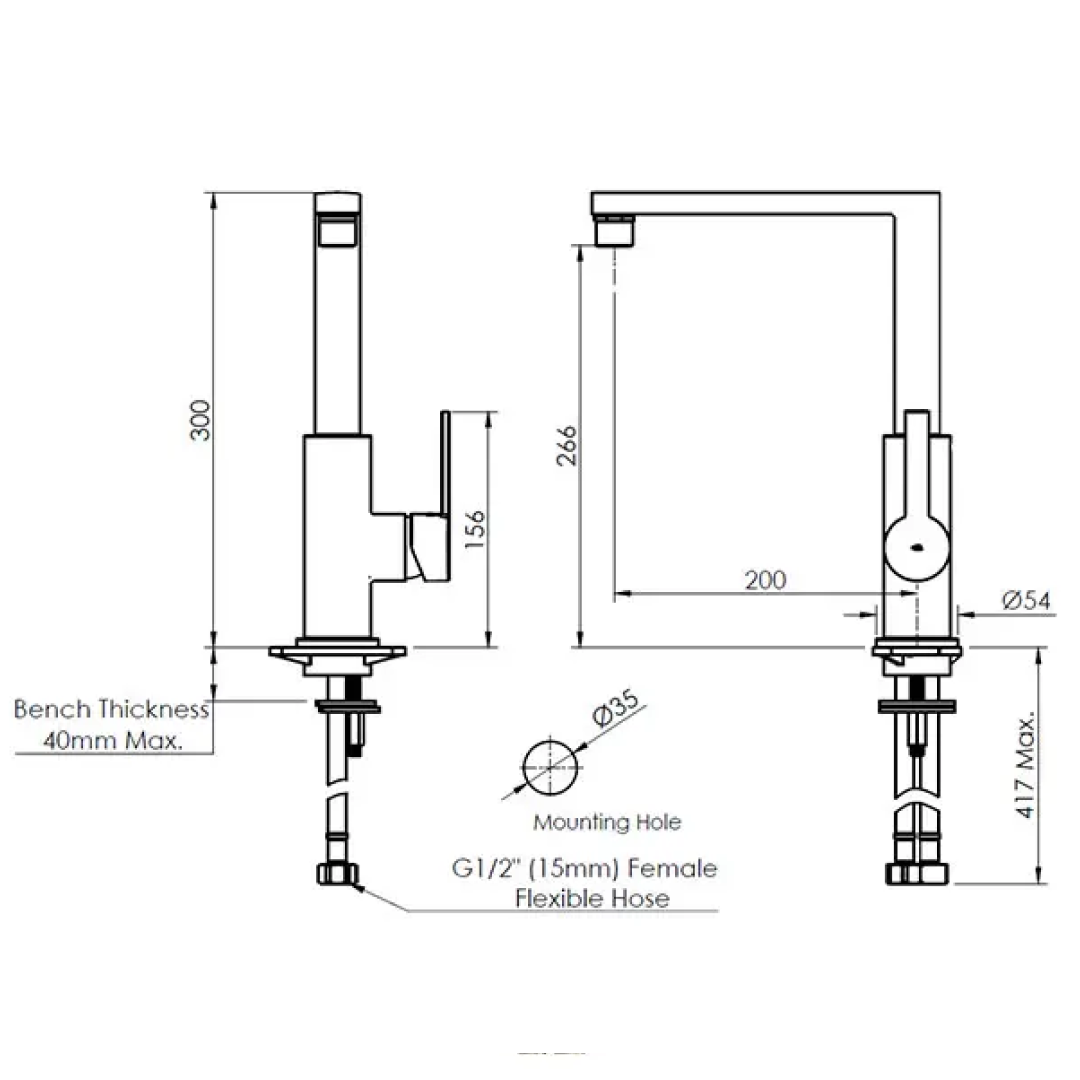 Greens Optima Sink Mixer with Smart Aerator - Chrome - 19203540