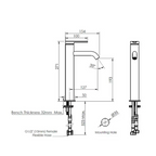 Greens Optima Tower Basin Mixer - Matte Black - 19202567