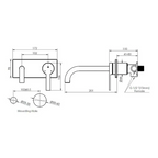 Greens Optima Wall Basin Mixer - Chrome - 192003520