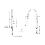 Greens Astro II Pull-Down Sink Mixer Lead Free - Brushed Brass - LF254383BB
