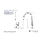 Greens Galiano Pull-Down Sink Mixer - Brushed Nickel - 17520311