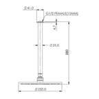 Greens Lavish Brass Ceiling Shower - Chrome - 239101CP