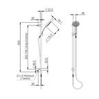 Greens Lavish Brass Rail Shower - Brushed Copper - 239100BC