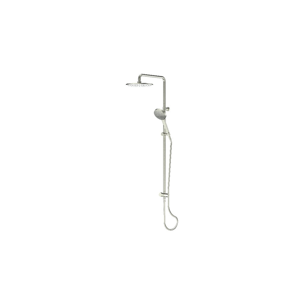Greens Lavish Brass Twin Rail Shower System - Brushed Nickel - 239103BN