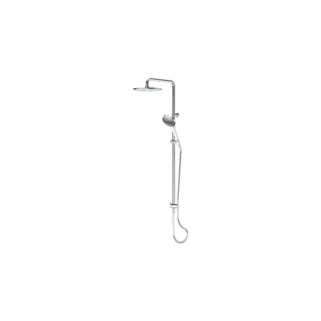 Greens Lavish Brass Twin Rail Shower System - Chrome - 239103CP