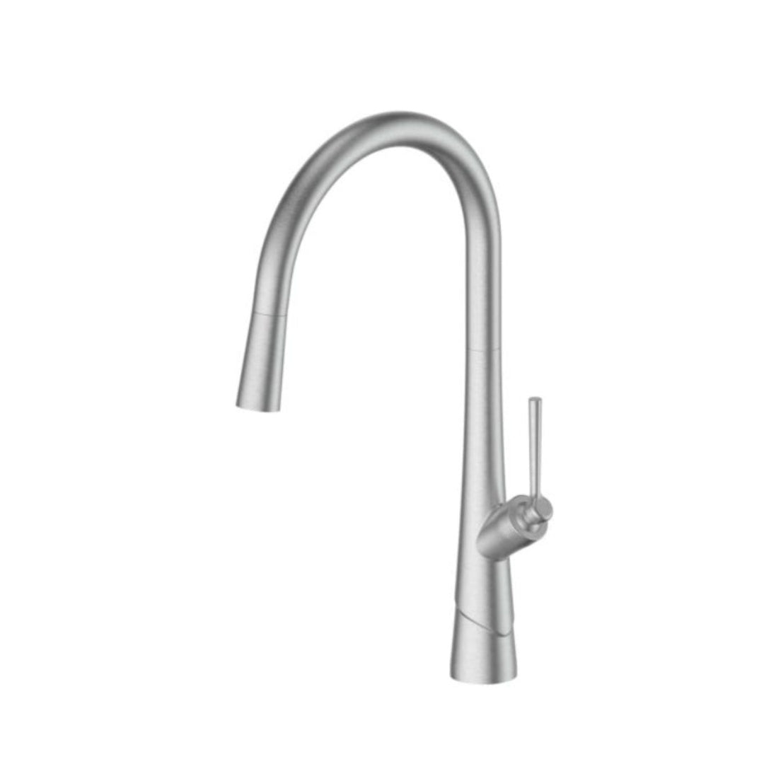 Greens Lustro Pull-Down Sink Mixer - Brushed Nickel - 19502541