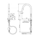 Greens Luxe Pull Down Sink Mixer Lead Free - Brushed Brass