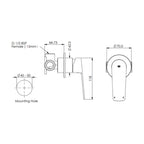 Greens Novi Shower Mixer Lead Free - Brushed Nickel - LF24203580BN