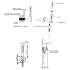 Greens Optima Plus AIrFlo Pin Hand Shower - Brushed Brass - 2370040BB