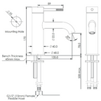Greens Optima Plus Basin Mixer - LF Brushed Brass - LF23703550BB