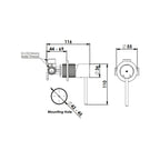 Greens Reflect Shower Mixer Includes Body - Brushed Brass - 2130250BB + LF9414860