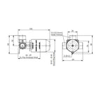 Greens Reflect Shower Mixer Includes Body - Brushed Brass - 2130250BB + LF9414860