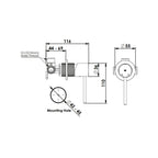 Greens Reflect Shower Mixer Includes Body - Brushed Nickel - 2130250BN + LF9414860