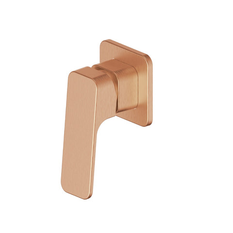 Greens Swept Shower Mixer Includes Body - Brushed Copper
