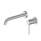 Greens Textura Wall Basin Mixer - Brushed Stainless - 18302523