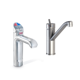Zip Commercial HydroTap G5 Classic Plus 4-In-1 Boiling, Chilled, Hot & Ambient Tap 100/75 with Classic Mixer - Brushed Chrome H51621Z01AU