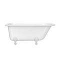 Victoria + Albert Hampshire 1500 Freestanding Bath with White Ball Feet - Gloss White HA1-N-SW-NO + FT-HAM-SW
