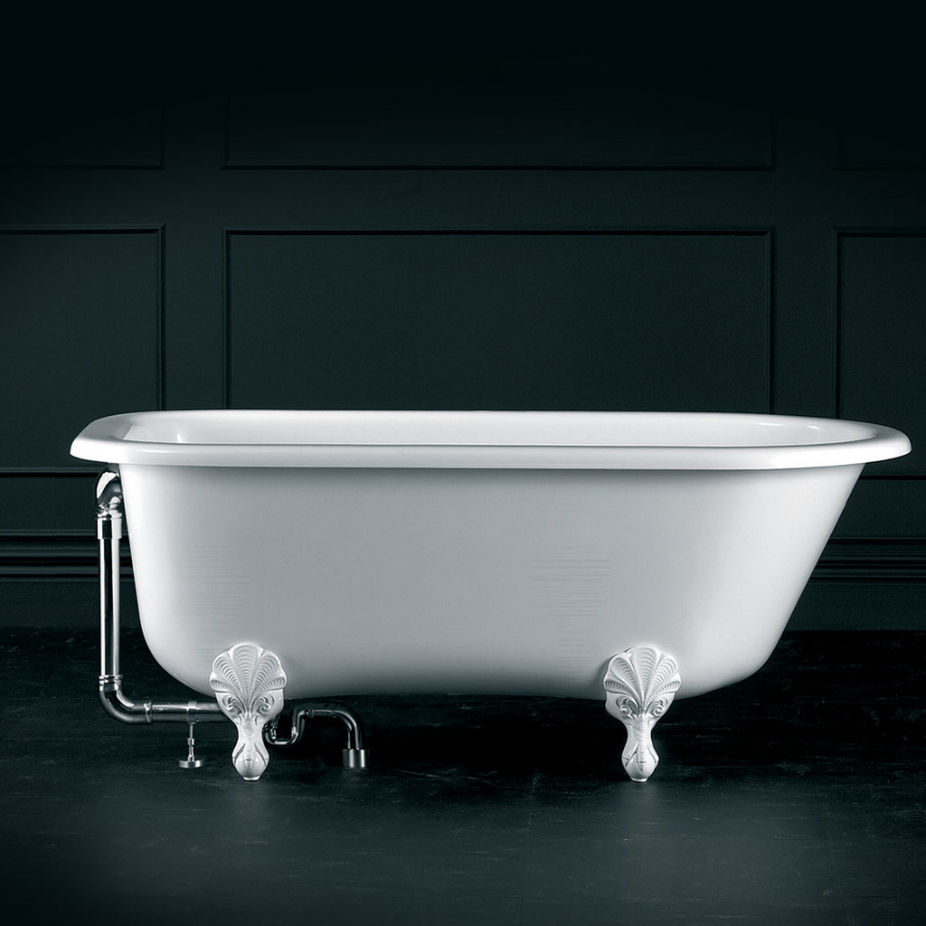 Victoria + Albert Hampshire 1500 Freestanding Bath with White Ball Feet - Gloss White HA1-N-SW-NO + FT-HAM-SW