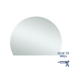 Thermogroup Hamilton D Shaped Polished Edge Mirror - 1200x900mm Glue-to-Wall - HD1290GT