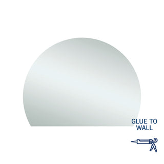 Thermogroup Hamilton D Shaped Polished Edge Mirror - 1200x900mm Glue-to-Wall - HD1290GT