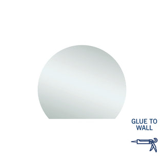 Thermogroup Hamilton D Shaped Polished Edge Mirror - 900x750mm Glue-to-Wall - HD9075GT