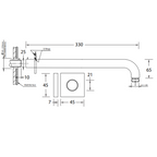 Paco Jaanson Wall Mount 300mm Shower Arm - Polished Chrome - HI-933A
