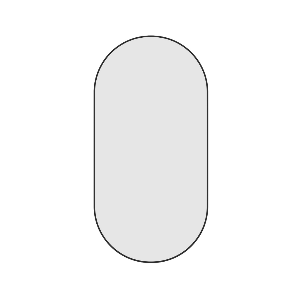 Thermogroup Ablaze Havana Pill Black Framed Mirror - HP5010B