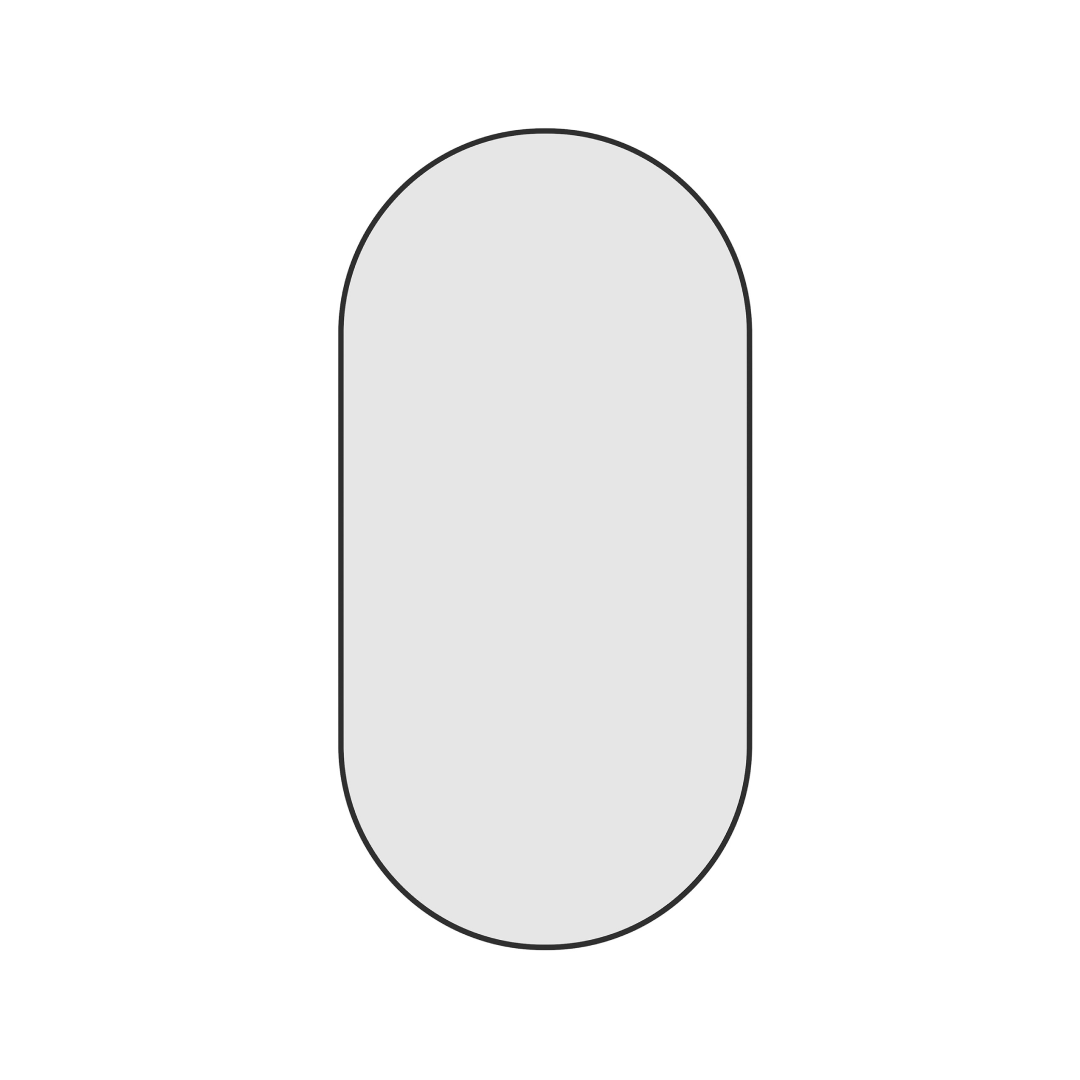 Thermogroup Ablaze Havana Pill Black Framed Mirror - HP5010B
