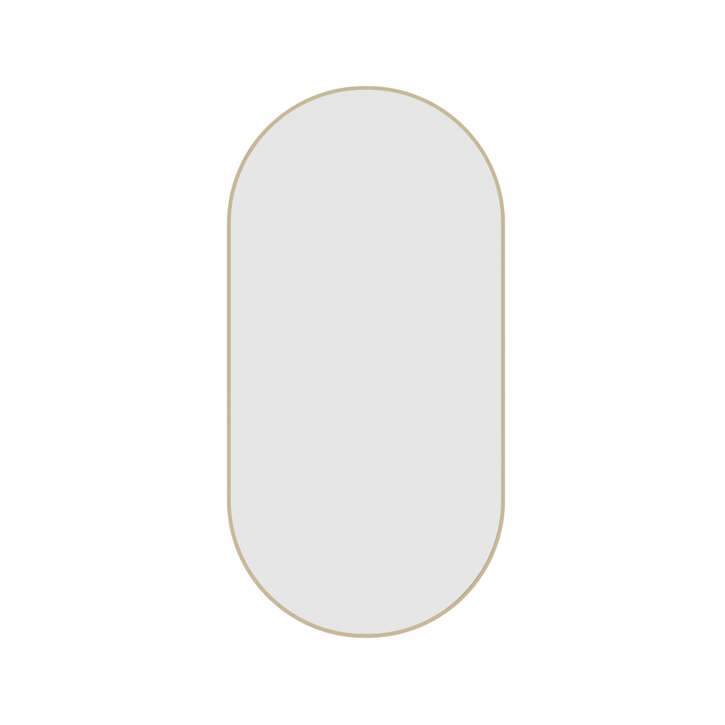 Thermogroup Ablaze Havana Pill Gold Framed Mirror - HP5010G
