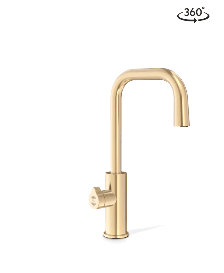 Zip HydroTap G5 Boiling, Chilled & Sparkling Cube Plus Brushed Gold H5C783Z07AU — 360° view