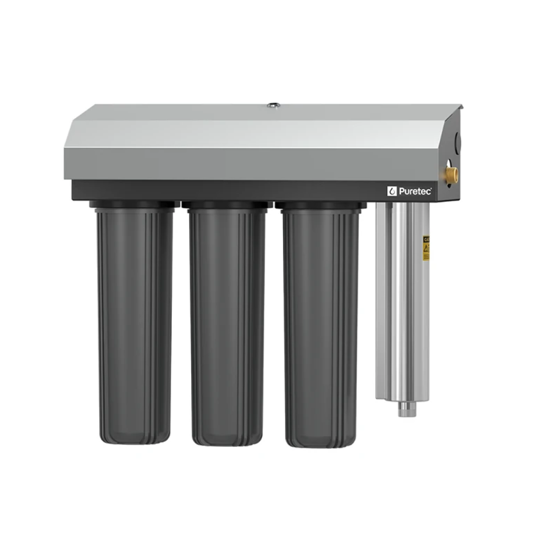 Puretec 3-Stage 1 Micron Reversible High Flow UV Water Treatment System - Hybrid-E13-LF