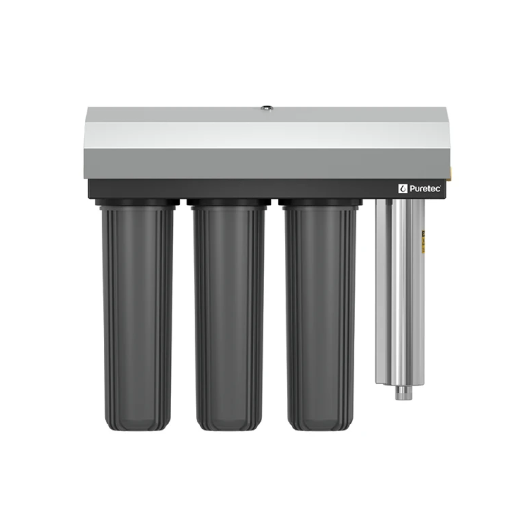 Puretec 3-Stage 1 Micron Reversible High Flow UV Water Treatment System - Hybrid-E13-LF