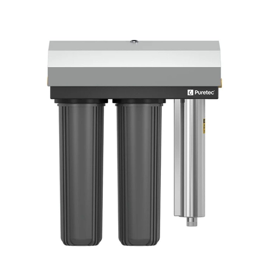Puretec Hybrid E7 Dual Stage 5 Micron Reversible High Flow UV Water Treatment System - HYBRID-E7-LF