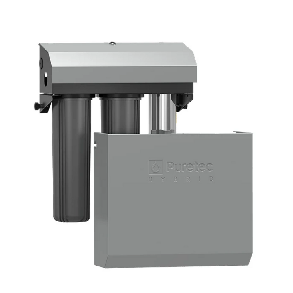 Puretec Hybrid E7 Dual Stage 5 Micron Reversible High Flow UV Water Treatment System with Architecturally Mounted Cover - HYBRID-E7AMC-LF