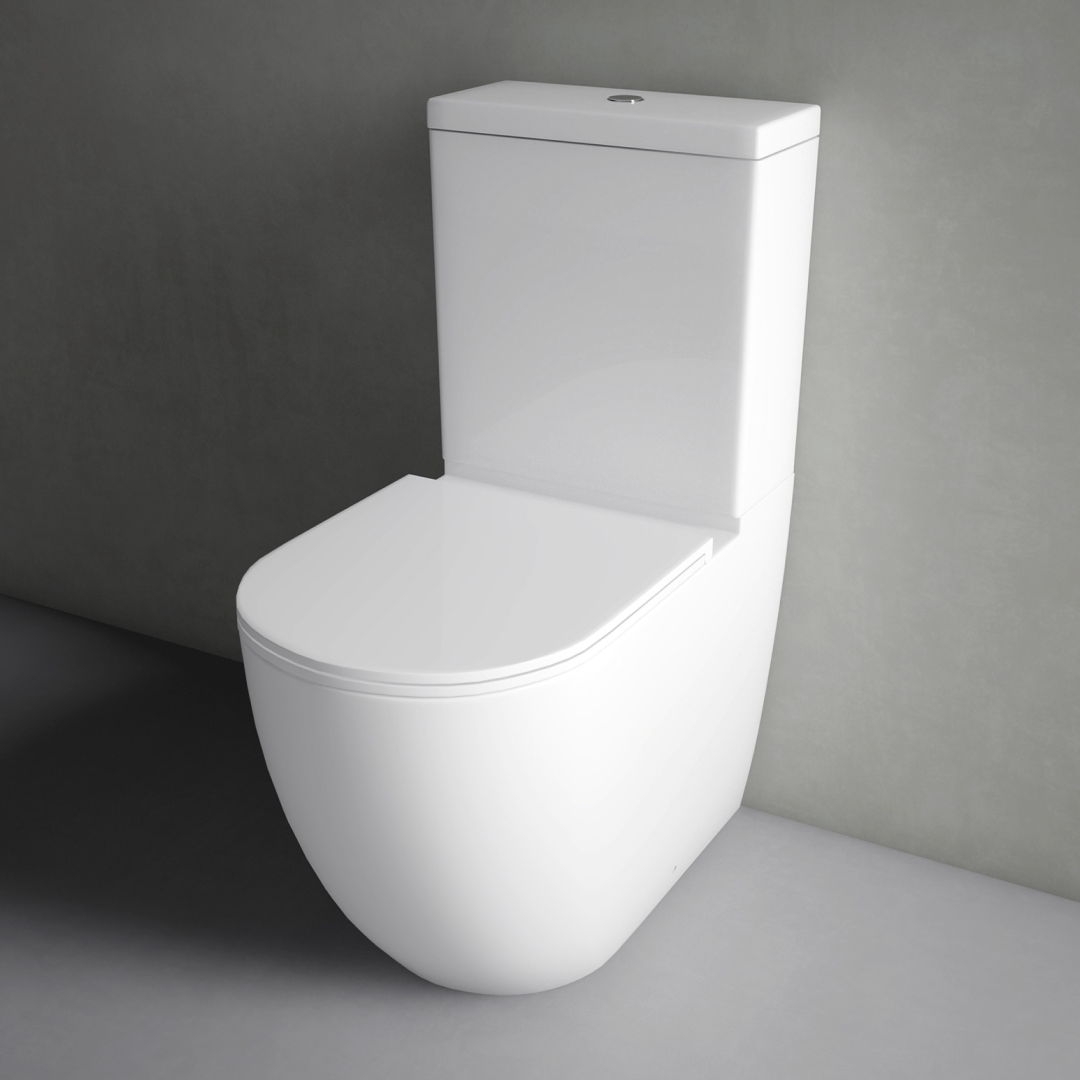 Studio Bagno Hyde Back to Wall Rimless Toilet Suite - HYD001 Back Entry