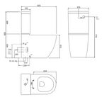 Studio Bagno Hyde Back to Wall Rimless Toilet Suite - HYD001 Back Entry