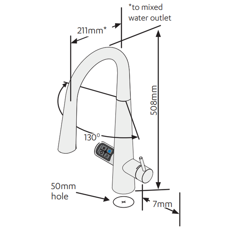 Zip HydroTap G5 Boiling, Chilled, Hot & Ambient Celsius Plus All-In-One Pull Out - Chrome H5X784Z00AU