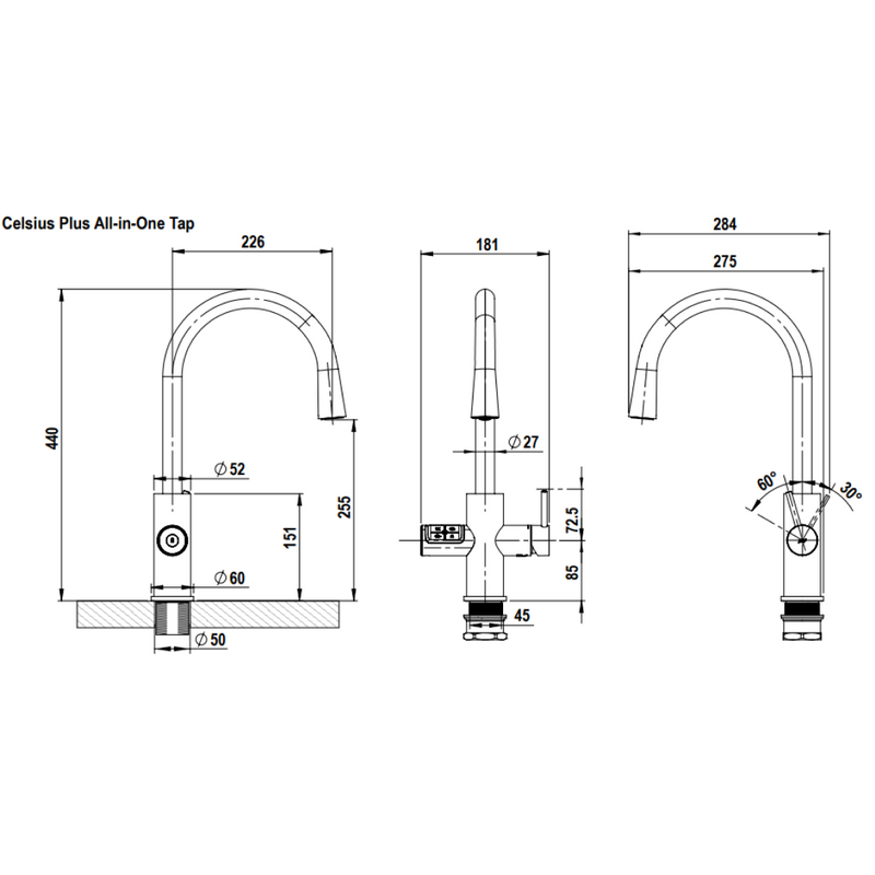 Zip HydroTap G5 Boiling, Chilled, Sparkling, Hot & Ambient Celsius Plus All-In-One - Matte Black H5M783Z03AU