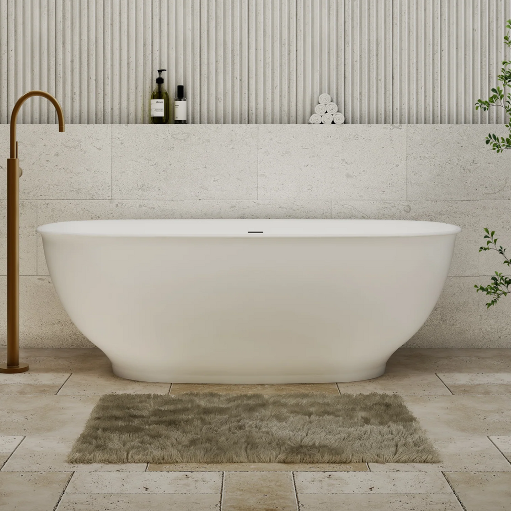 Cassa Design Hampton 1700mm Freestanding Bath Includes Overflow - Matte White - BT-HA1700M