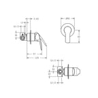 Hansa Paleno Shower Mixer Trim Kit - Chrome - 50789003SP