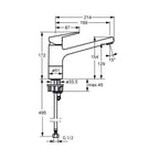 Hansa Twist Kitchen Mixer - Matte Black - 91422833337