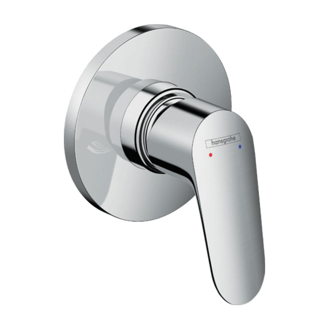 Hansgrohe Focus Single Lever Shower Mixer with In-Wall Body - Round 110mm - Chrome - 31961000 + 13620180