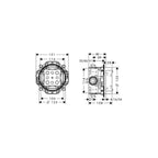 Hansgrohe Logis Bath Wall Mixer & Diverter - Includes In-Wall Body - Chrome - 71405003 + 01800180