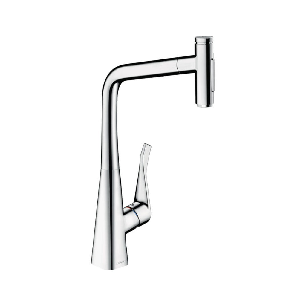 Hansgrohe Metris M71 Single Lever Pull out Kitchen Mixer - Chrome - 73816003