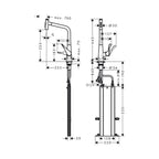 Hansgrohe Metris M71 Single Lever Pull out Kitchen Mixer - Chrome - 73816003