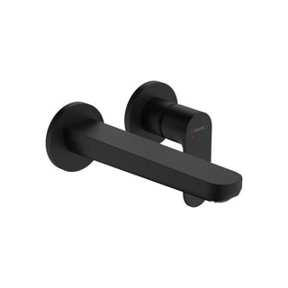 Hansgrohe Rebris S Basin Wall Mixer 200mm Spout - Includes In-Wall Body - Matte Black - 72528670 + 13622180