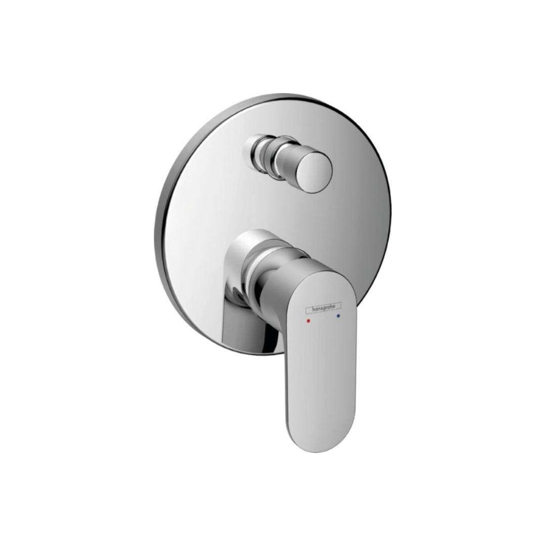 Hansgrohe Rebris S Single Wall Bath Mixer - Includes iBox In-Wall Body - Chrome - 72466003 + 01800180